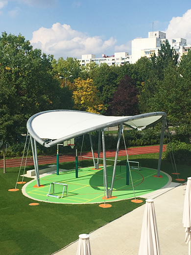 Membrandach I Textile Architektur I Membranarchitektur I Überdachung Spielfeld I Überdachung Spielplatz